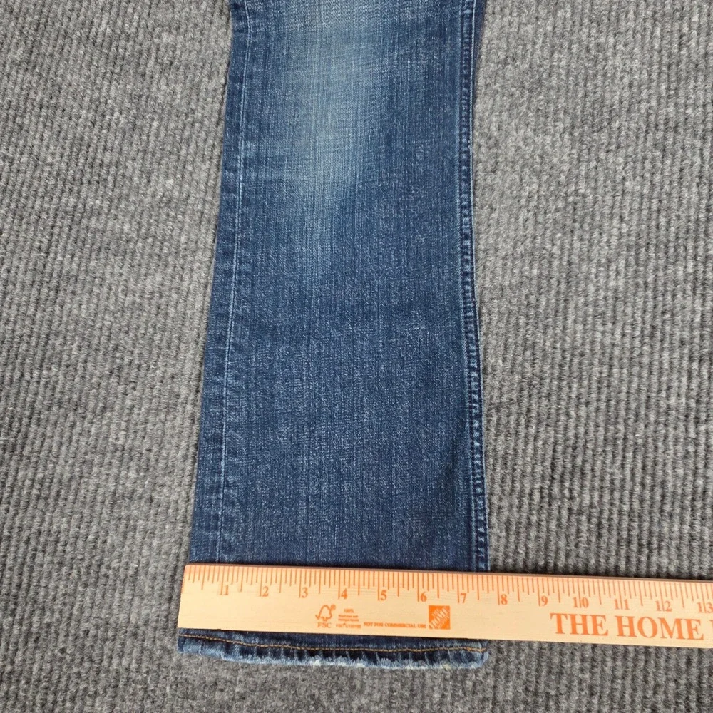 Ralph Lauren Madison Jeans Women's 31x32 Blue Denim‎ Bootcut Flare Distressed